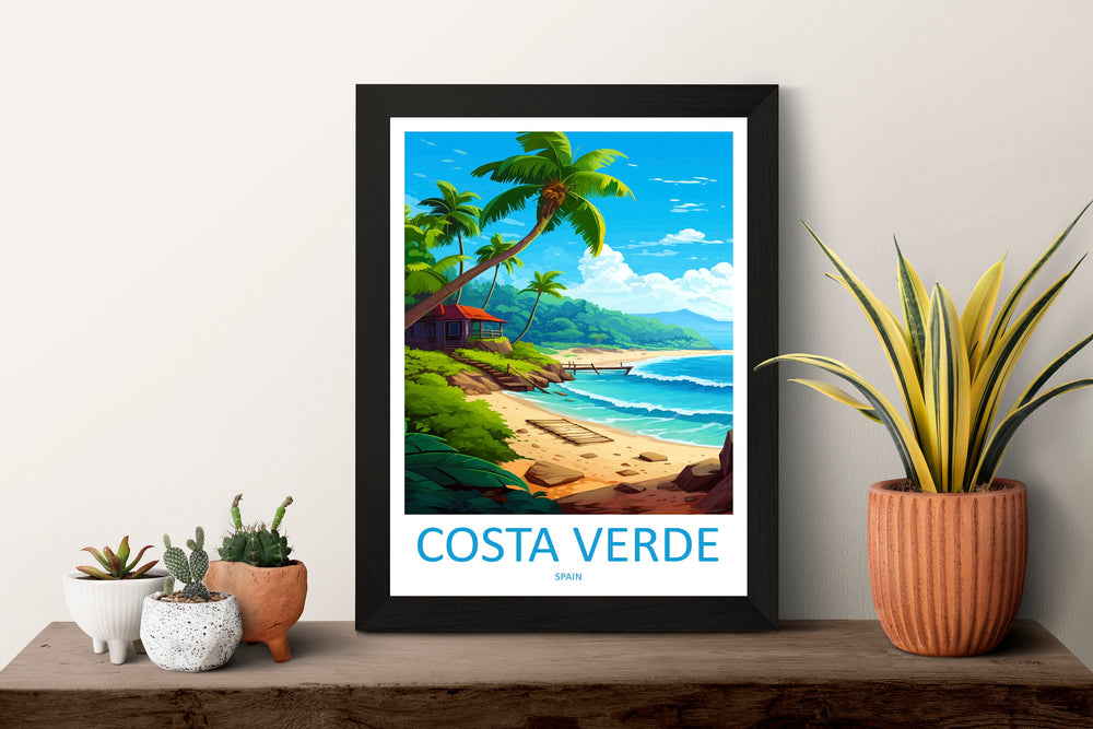 Costa Verde Travel Print Wall Art Costa Verde Wall Hanging Home Décor Costa Verde Gift Art Lovers Spain Art Lover Gift Art Print