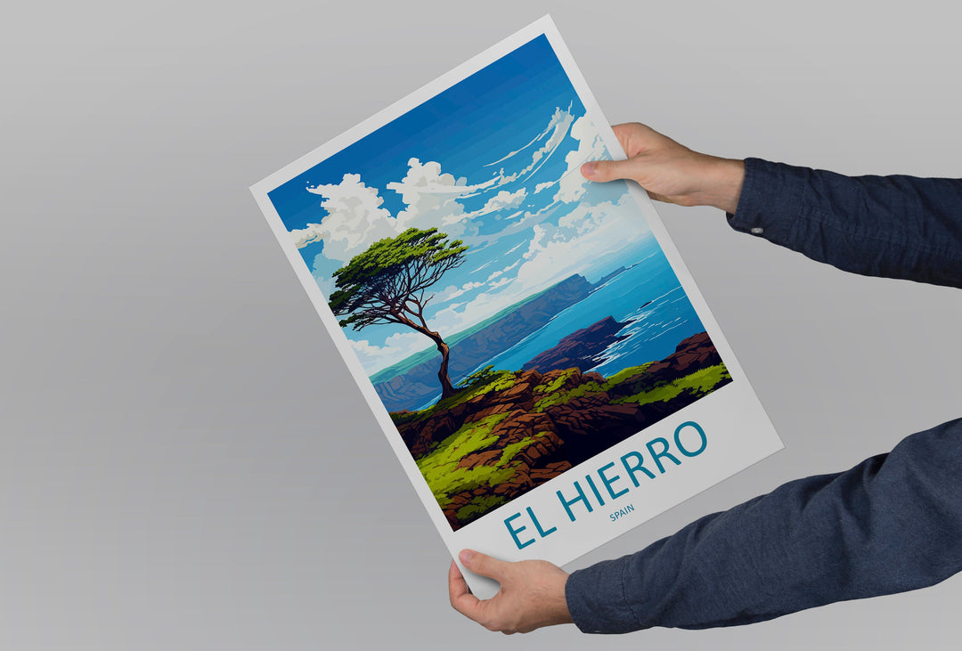 El Hierro Travel Print Wall Art El Hierro Wall Hanging Home Décor El Hierro Gift Art Lovers Spain Art Lover Gift Art Print