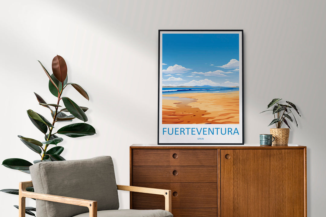 Fuerteventura Travel Print Wall Art Fuerteventura Wall Hanging Home Décor Fuerteventura Gift Art Lovers Spain Art Lover Gift Fuerteventura