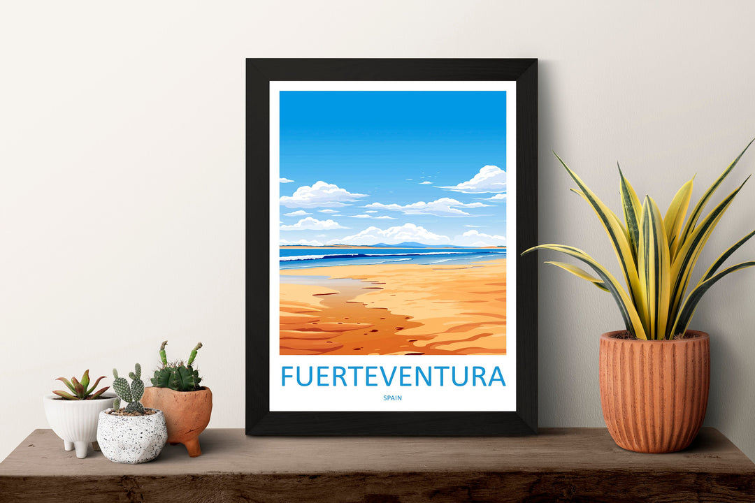 Fuerteventura Travel Print Wall Art Fuerteventura Wall Hanging Home Décor Fuerteventura Gift Art Lovers Spain Art Lover Gift Fuerteventura