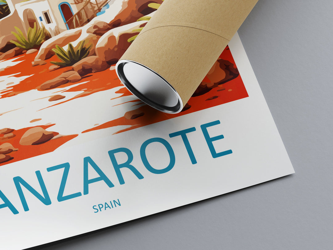 Lanzarote Travel Print Wall Art Lanzarote Wall Hanging Home Décor Lanzarote Gift Art Lovers Spain Art Lover Gift Lanzarote Wall Décor