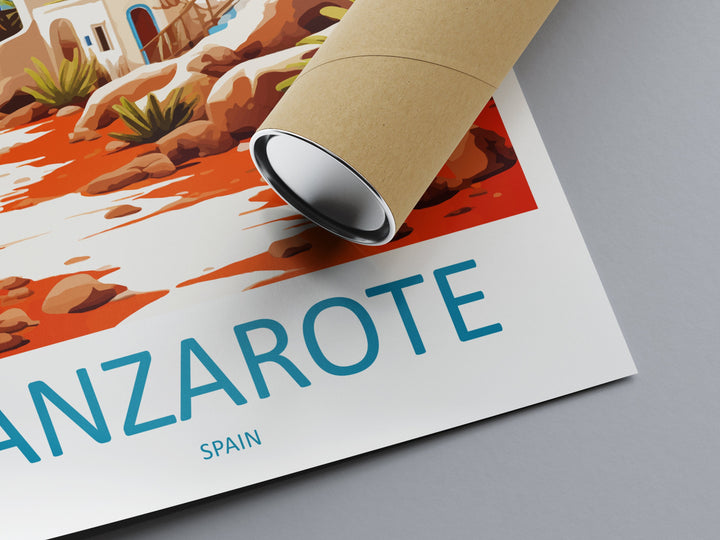 Lanzarote Travel Print Wall Art Lanzarote Wall Hanging Home Décor Lanzarote Gift Art Lovers Spain Art Lover Gift Lanzarote Wall Décor