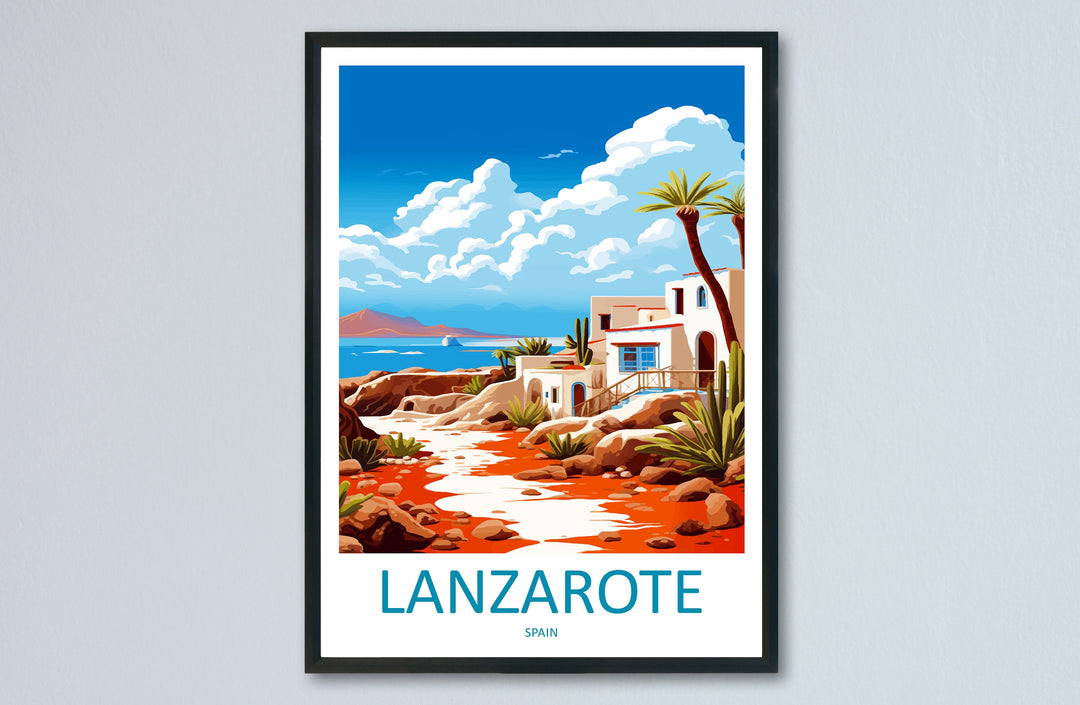 Lanzarote Travel Print Wall Art Lanzarote Wall Hanging Home Décor Lanzarote Gift Art Lovers Spain Art Lover Gift Lanzarote Wall Décor