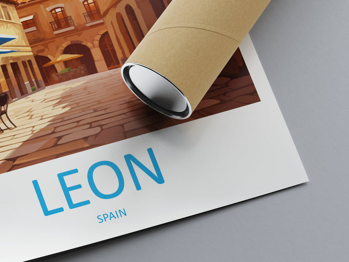 Leon Travel Print Wall Art Leon Wall Hanging Home Décor Leon Gift Art Lovers Spain Art Lover Gift Leon Wall Déco