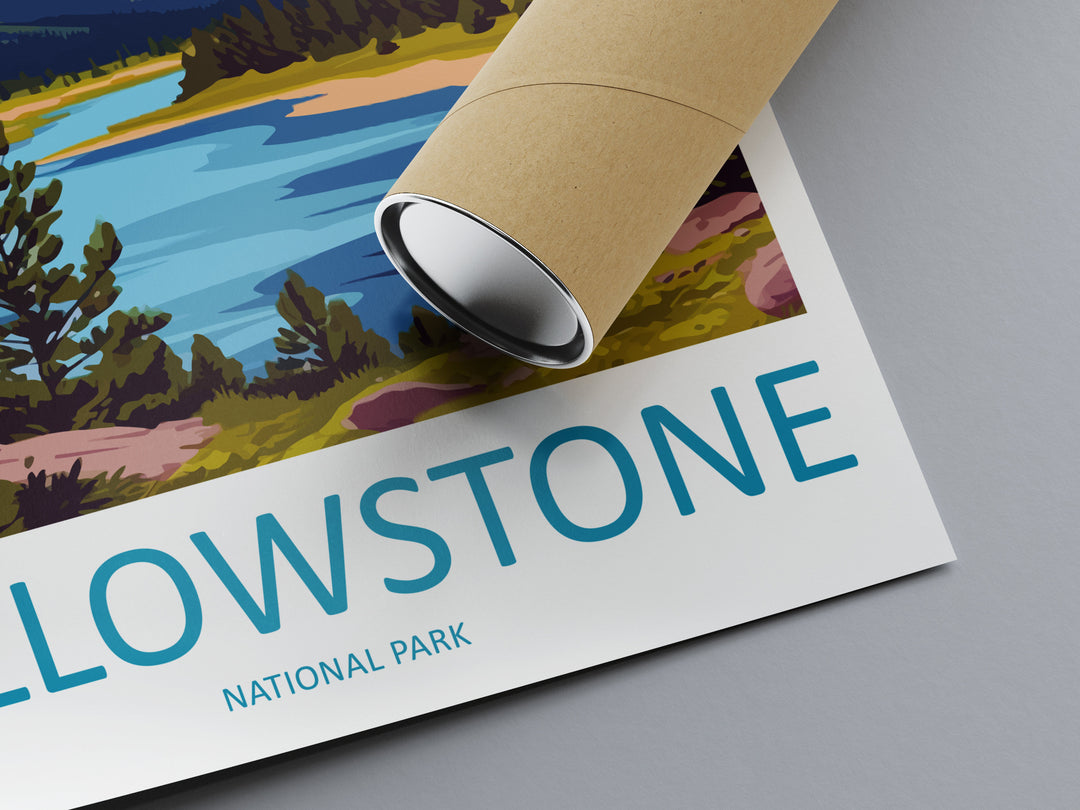 Yellowstone National Park Travel Print Wall Art Yellowstone National Park Wall Hanging Home Décor Yellowstone National Park Art Gift Poster