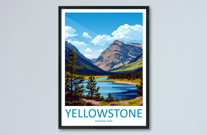 Yellowstone National Park Travel Print Wall Art Yellowstone National Park Wall Hanging Home Décor Yellowstone National Park Art Gift Poster