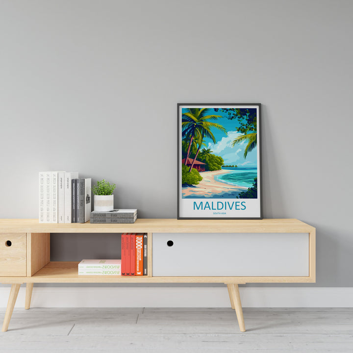 Maldives Travel Print Wall Art Maldives Wall Hanging Home Décor Maldives Gift Art Lovers Wall Art South Aisa Travel Print