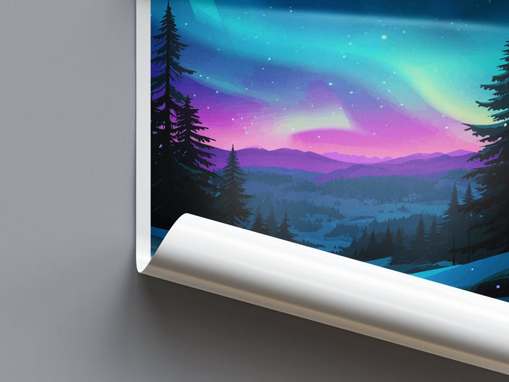 Northern Lights Travel Print Wall Art Aurora Borealis Wall Hanging Home Décor Aurora Borealis Gift Art Lovers Iceland Art Lover Gift Decor