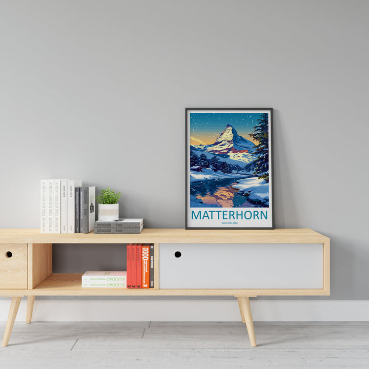 Matterhorn Travel Print Wall Art Matterhorn Wall Hanging Home Décor Matterhorn Gift Art Lovers Switzerland Art Lover Gift Matterhorn Travel