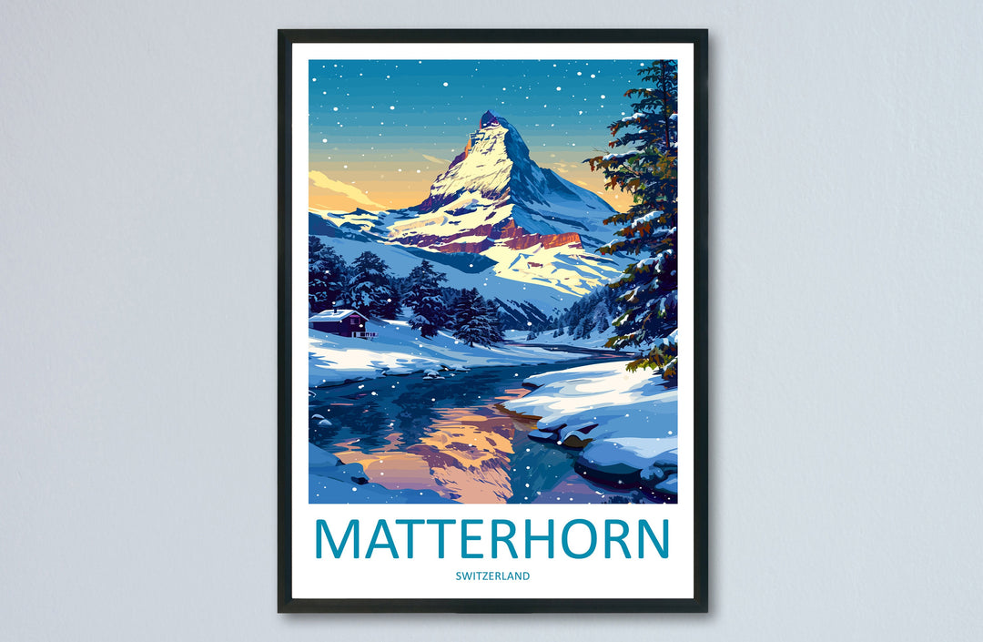 Matterhorn Travel Print Wall Art Matterhorn Wall Hanging Home Décor Matterhorn Gift Art Lovers Switzerland Art Lover Gift Matterhorn Travel