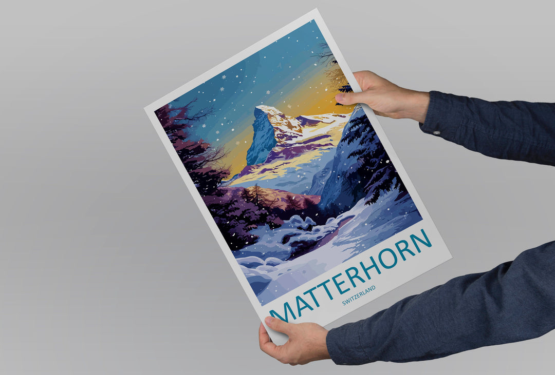 Matterhorn Travel Print Wall Art Matterhorn Wall Hanging Home Décor Matterhorn Gift Art Lovers Switzerland Art Lover Gift Matterhorn Travel