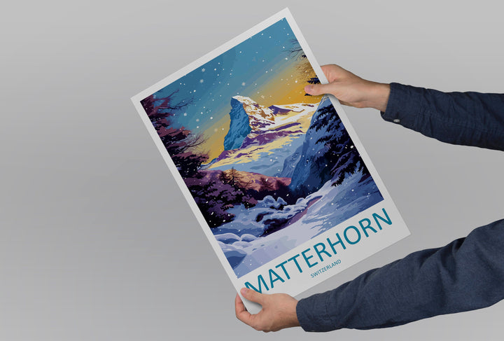 Matterhorn Travel Print Wall Art Matterhorn Wall Hanging Home Décor Matterhorn Gift Art Lovers Switzerland Art Lover Gift Matterhorn Travel