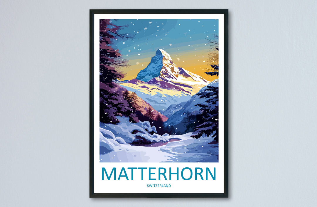 Matterhorn Travel Print Wall Art Matterhorn Wall Hanging Home Décor Matterhorn Gift Art Lovers Switzerland Art Lover Gift Matterhorn Travel
