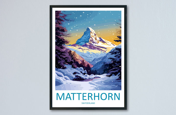 Matterhorn Travel Print Wall Art Matterhorn Wall Hanging Home Décor Matterhorn Gift Art Lovers Switzerland Art Lover Gift Matterhorn Travel