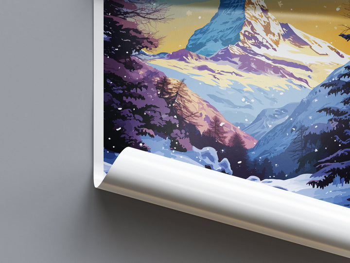 Matterhorn Travel Print Wall Art Matterhorn Wall Hanging Home Décor Matterhorn Gift Art Lovers Switzerland Art Lover Gift Matterhorn Travel