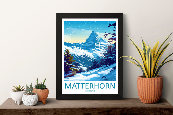Matterhorn Travel Print Wall Art Matterhorn Wall Hanging Home Décor Matterhorn Gift Art Lovers Switzerland Art Lover Gift Matterhorn Travel