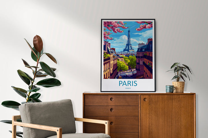 Paris Travel Print Wall Art Paris Wall Hanging Home Décor Paris Gift Art Lovers France Art Lover Gift Paris Print France Wall Art Décor