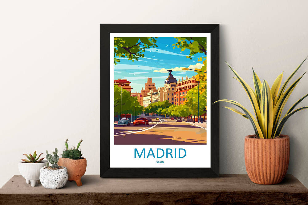 Madrid Travel Print Wall Art Madrid Wall Hanging Home Décor Madrid Gift Art Lovers Spain Art Lover Gift Madrid Wall Décor Madrid Spain Print