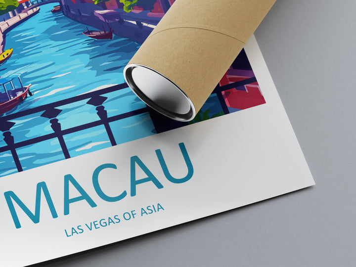 Macau Travel Print Wall Art Macau Wall Hanging Home Décor Gift Macau Art Lovers China Macau Art Gift Lover Print