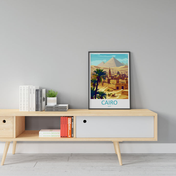 Cairo Travel Print Wall Art Cairo Egypt Wall Hanging Home Decoration Cairo Gift Art Lovers Wall Art Print Cairo Great Pyramids Of Giza