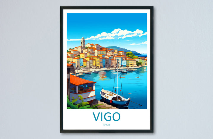 Vigo Travel Print Wall Art Vigo Wall Hanging Home Décor Vigo Gift Art Lovers Spain Art Lover Gift Vigo Wall Décor Vigo Spain Print