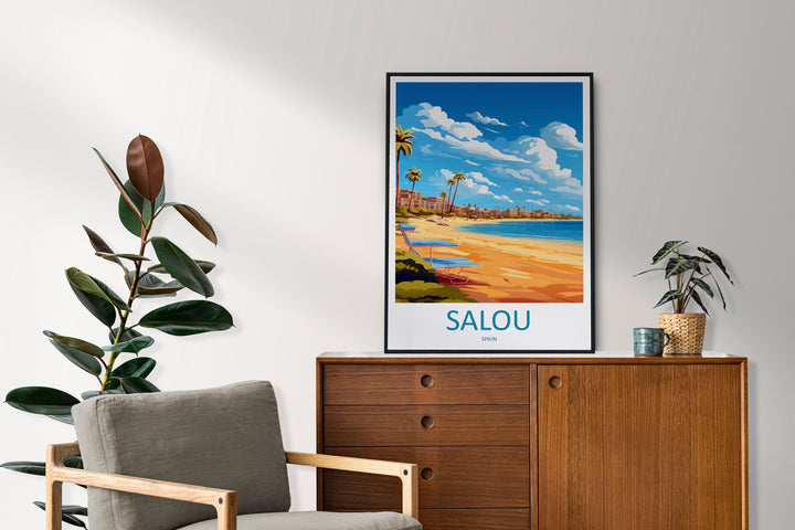 Salou Travel Print Wall Art Salou Wall Hanging Home Décor Salou Gift Art Lovers Spain Art Lover Gift Salou Print Spain Wall Art
