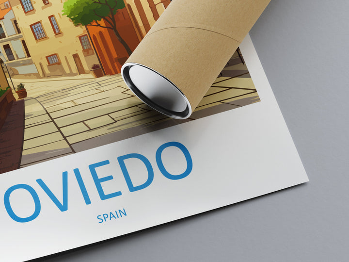 Oviedo Travel Print Wall Art Oviedo Wall Hanging Home Décor Oviedo Gift Art Lovers Spain Art Lover Gift Oviedo Spain Poster Art