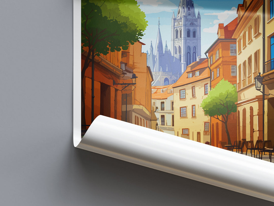 Oviedo Travel Print Wall Art Oviedo Wall Hanging Home Décor Oviedo Gift Art Lovers Spain Art Lover Gift Oviedo Spain Poster Art