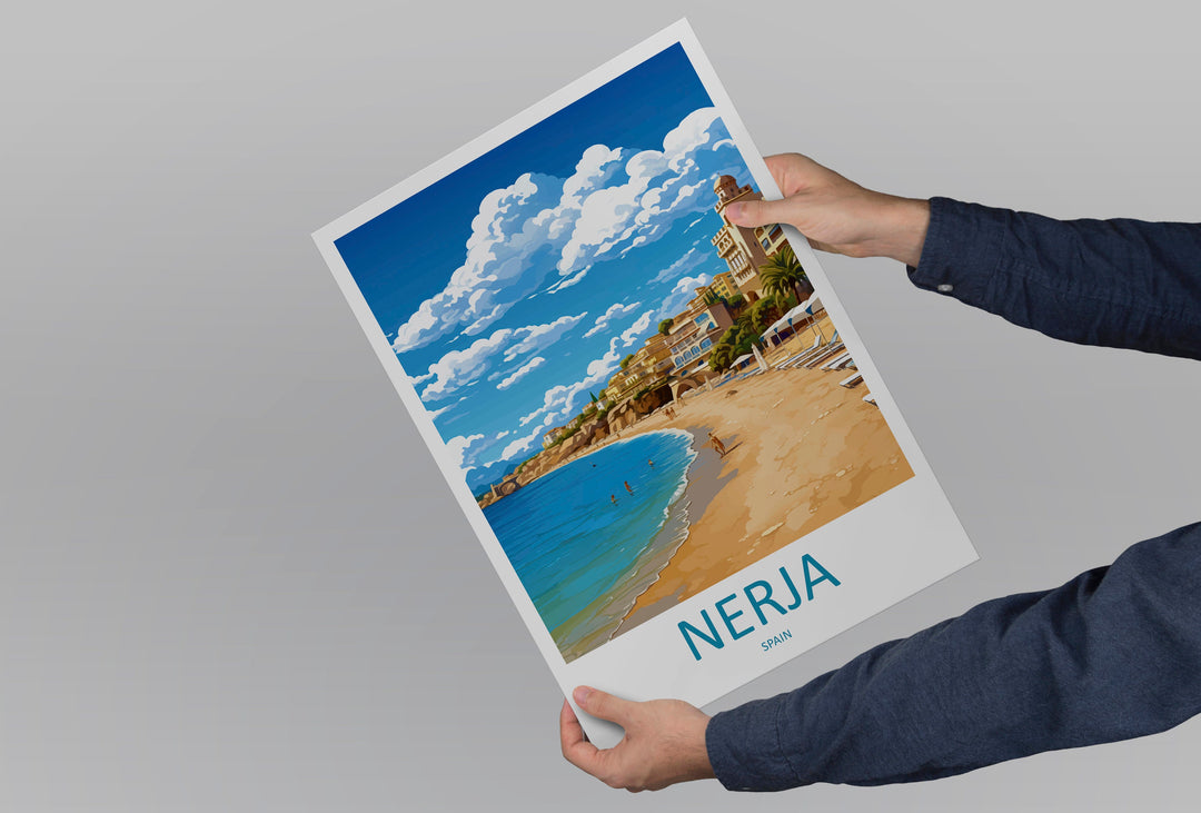 Nerja Travel Print Wall Art Nerja Wall Hanging Home Décor Nerja Gift Art Lovers Spain Art Lover Gift Nerja Wall Décor