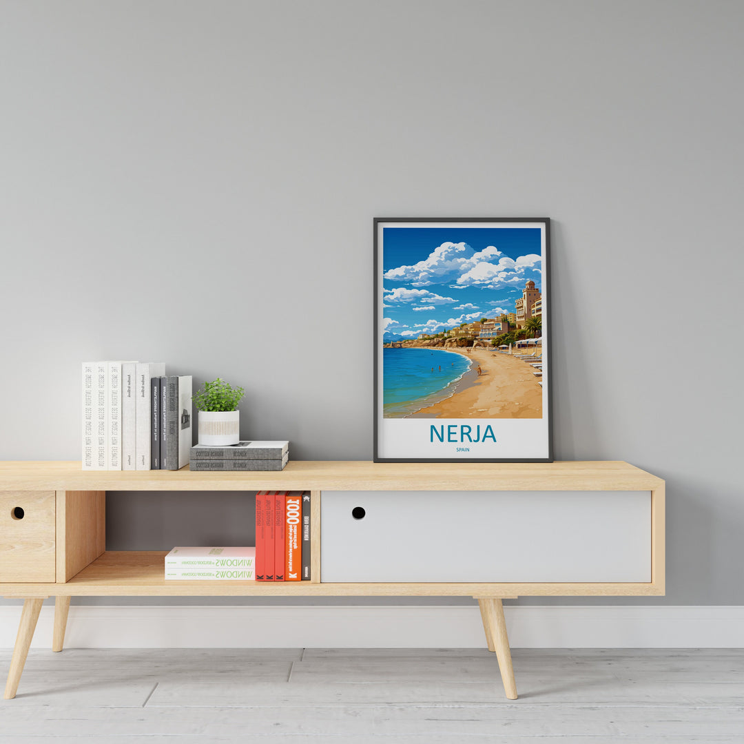 Nerja Travel Print Wall Art Nerja Wall Hanging Home Décor Nerja Gift Art Lovers Spain Art Lover Gift Nerja Wall Décor
