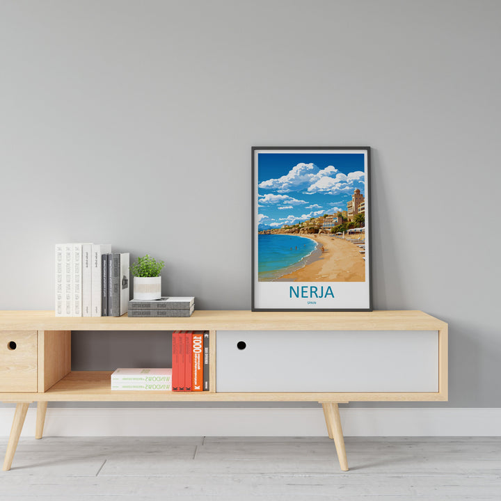 Nerja Travel Print Wall Art Nerja Wall Hanging Home Décor Nerja Gift Art Lovers Spain Art Lover Gift Nerja Wall Décor