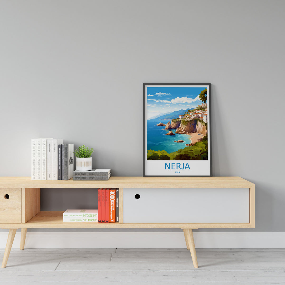 Nerja Travel Print Wall Art Nerja Wall Hanging Home Décor Nerja Gift Art Lovers Spain Art Lover Gift Nerja Wall Décor