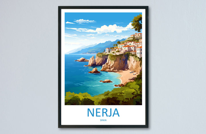 Nerja Travel Print Wall Art Nerja Wall Hanging Home Décor Nerja Gift Art Lovers Spain Art Lover Gift Nerja Wall Décor