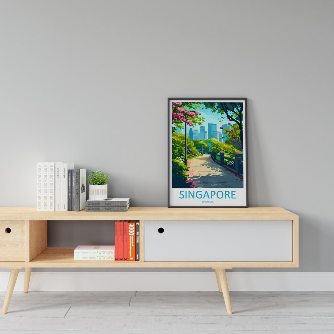 Singapore Travel Print Wall Art Singapore Wall Hanging Home Decoration Singapore Gift Art Lovers Wall Art Singapore