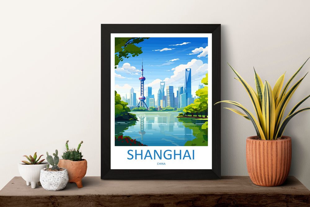 Shanghai Travel Print Wall Art Shanghai Wall Hanging Home Décor Gift Shanghai Art Lovers China Shanghai Art Gift Lover Print