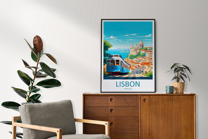 Lisbon Travel Print Wall Art Lisbon Wall Hanging Home Décor Lisbon Gift Art Lovers Portugal Art Lover Gift Lisbon Wall Décor Lisbon Tram Art