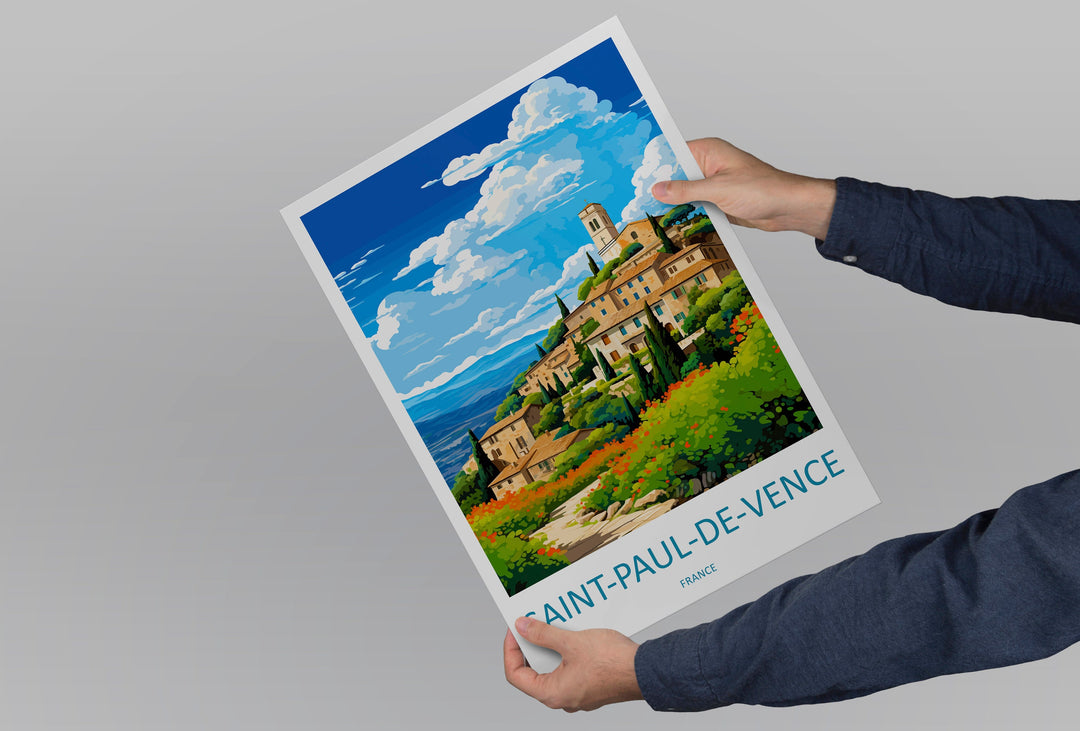 Saint-Paul-De-Vence Travel Print Wall Art Saint-Paul-De-Vence Wall Hanging Home Décor Saint-Paul-De-Vence Gift Art Lovers France Art Lover