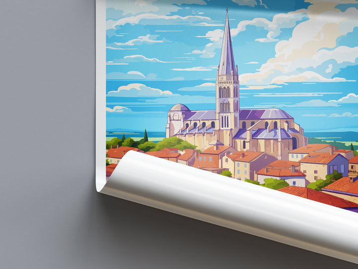 Périgueux Travel Print Wall Art Périgueux Wall Hanging Home Décor Périgueux Gift Art Lovers France Art Lover Gift Périgueux Print