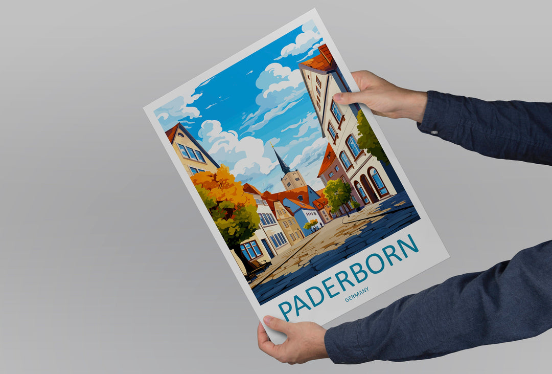 Paderborn Travel Print Wall Art Paderborn Wall Hanging Home Decoration Paderborn Gift Art Lovers Wall Art Print Art Paderborn Germany Poster