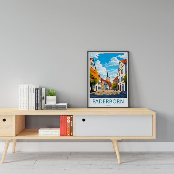 Paderborn Travel Print Wall Art Paderborn Wall Hanging Home Decoration Paderborn Gift Art Lovers Wall Art Print Art Paderborn Germany Poster