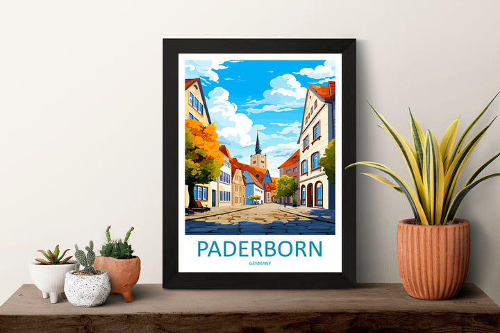 Paderborn Travel Print Wall Art Paderborn Wall Hanging Home Decoration Paderborn Gift Art Lovers Wall Art Print Art Paderborn Germany Poster