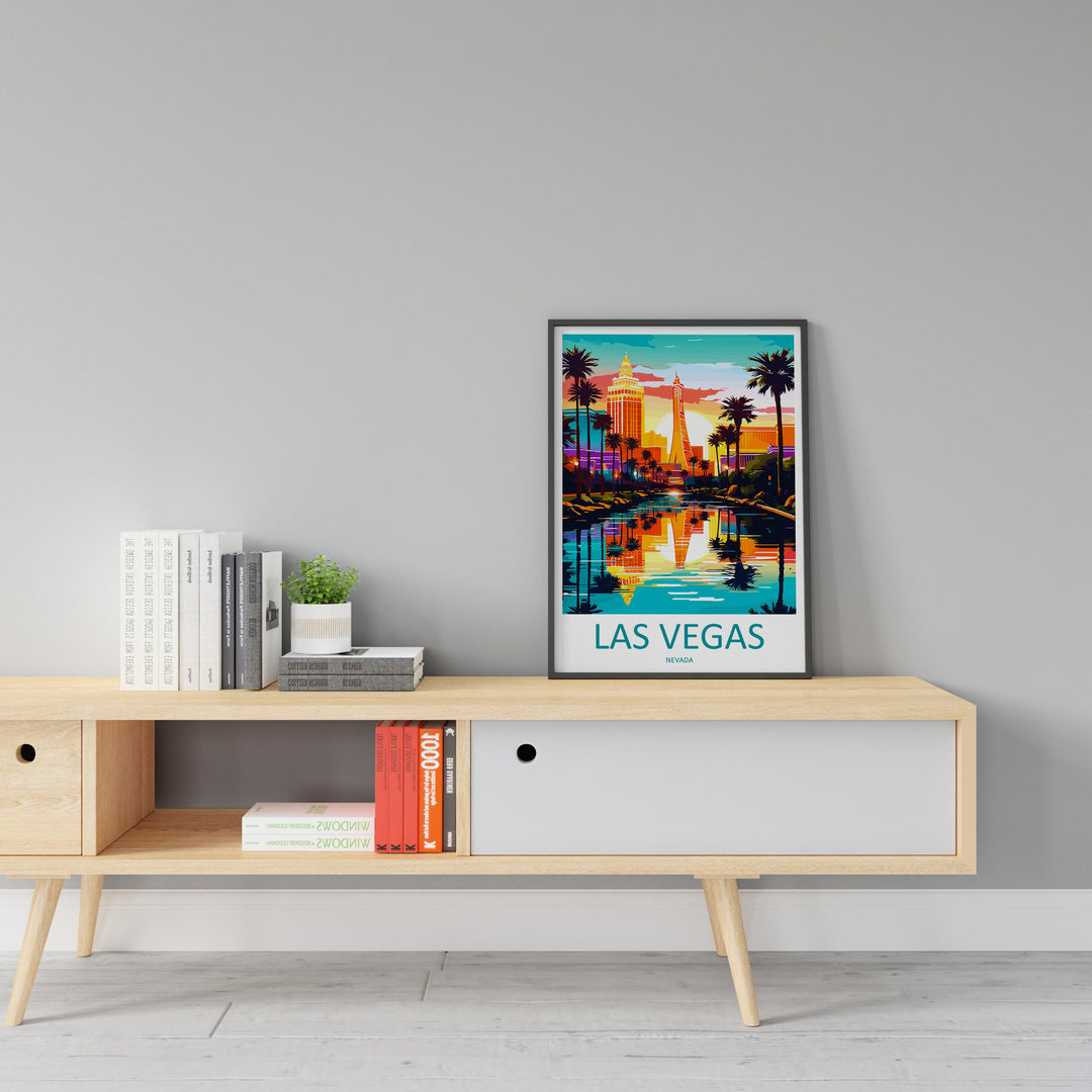 Las Vegas Travel Print Wall Art Las Vegas Wall Hanging Home Décor Las Vegas Gift Art Lovers Nevada Art Lover Gift Las Vegas Wall Décor