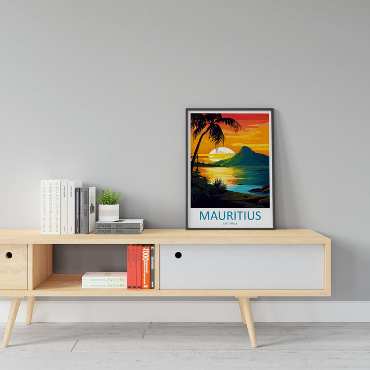 Mauritius Travel Print Wall Art Mauritius Wall Hanging Home Décor Mauritius Gift Art Lovers East Africa Art Lover Gift Mauritius Gift