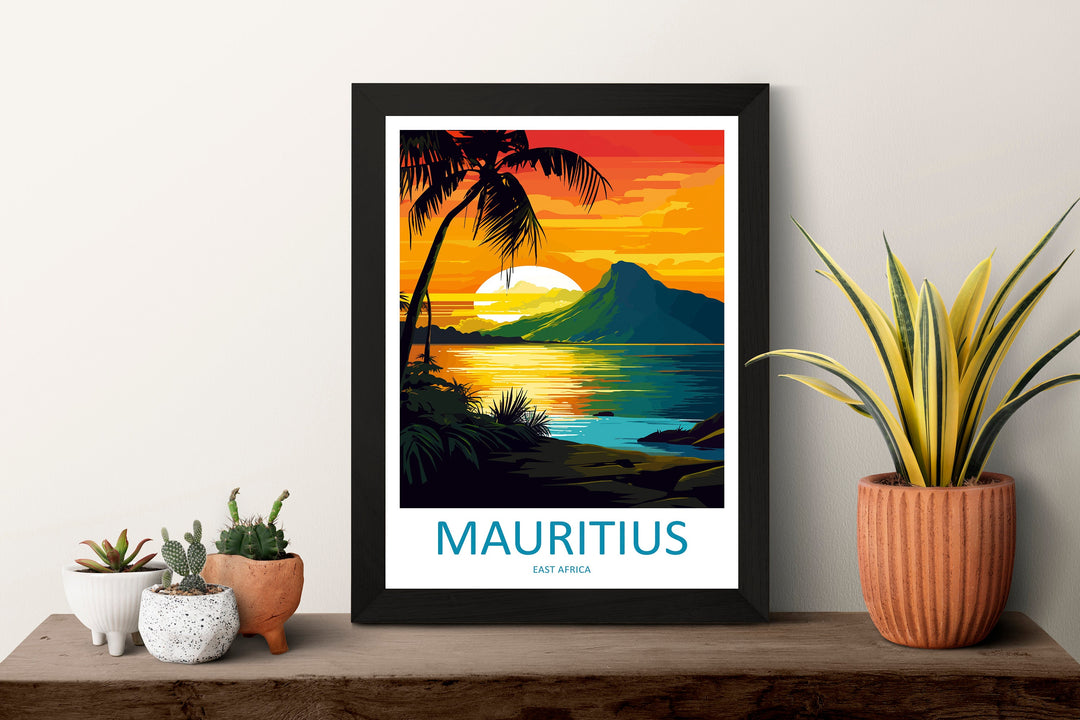 Mauritius Travel Print Wall Art Mauritius Wall Hanging Home Décor Mauritius Gift Art Lovers East Africa Art Lover Gift Mauritius Gift