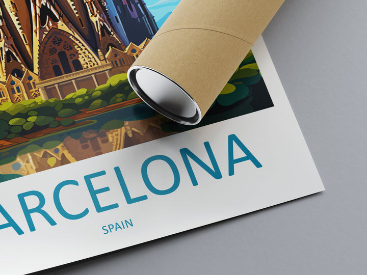 Barcelona Travel Print Wall Art Barcelona Wall Hanging Home Décor Barcelona Gift Art Lovers Spain Art Lover Gift Barcelona Print Spain Art