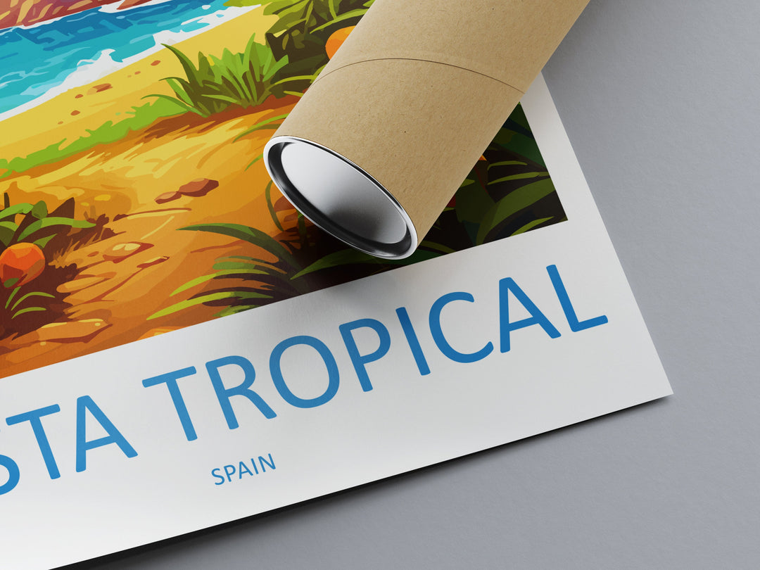Costa Tropical Travel Print Wall Art Costa Tropical Wall Hanging Home Décor Costa Tropical Gift Art Lovers Spain Art Lover Gift Art Print
