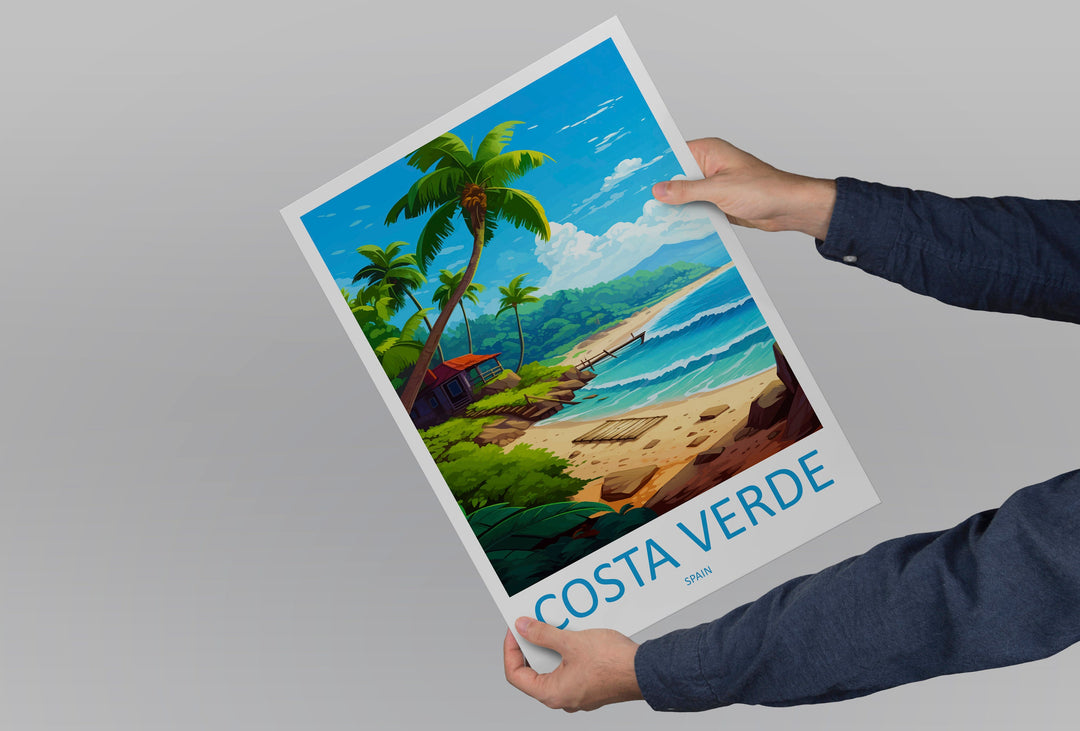 Costa Verde Travel Print Wall Art Costa Verde Wall Hanging Home Décor Costa Verde Gift Art Lovers Spain Art Lover Gift Art Print