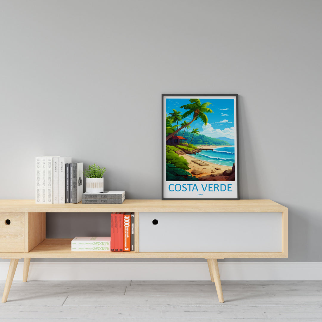 Costa Verde Travel Print Wall Art Costa Verde Wall Hanging Home Décor Costa Verde Gift Art Lovers Spain Art Lover Gift Art Print