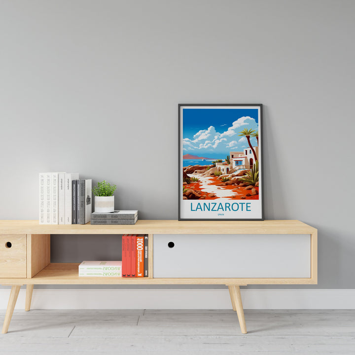 Lanzarote Travel Print Wall Art Lanzarote Wall Hanging Home Décor Lanzarote Gift Art Lovers Spain Art Lover Gift Lanzarote Wall Décor