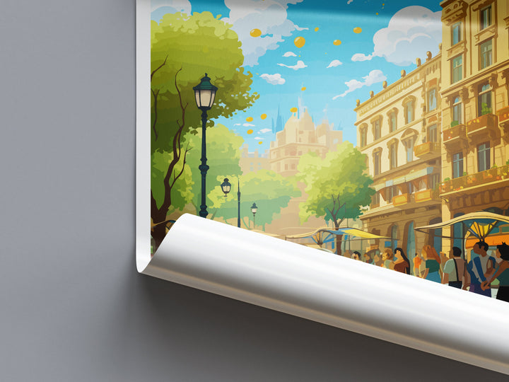 Las Ramblas Travel Print Wall Art Las Ramblas Wall Hanging Home Décor Las Ramblas Gift Art Lovers Spain Art Lover Gift Las Ramblas Wall Déco